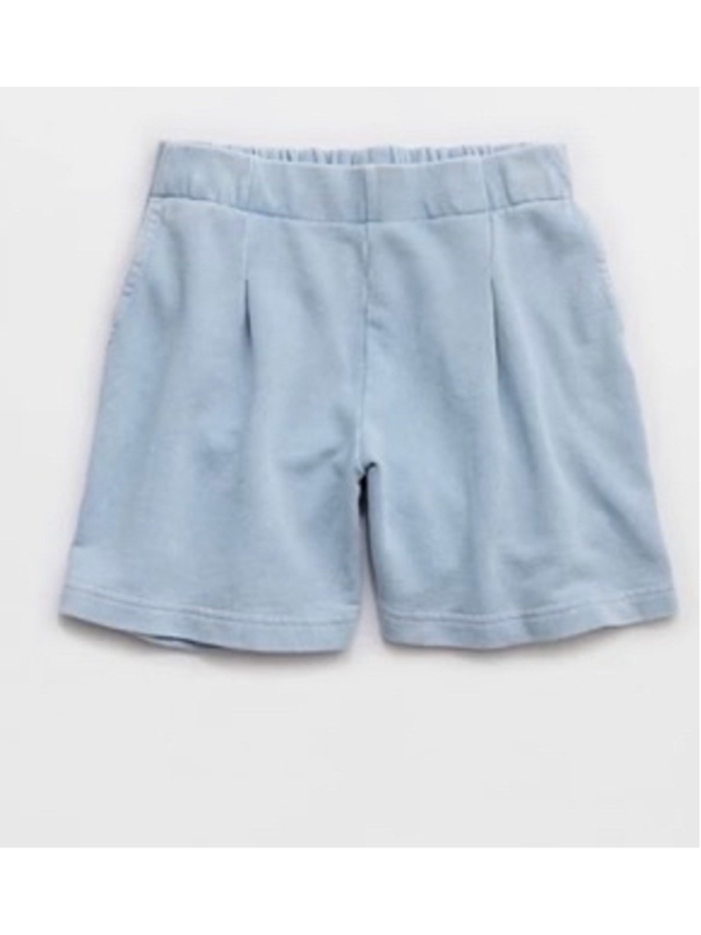 Women's Aerie New Heights Trouser Fleece Shorts Size M Blue
